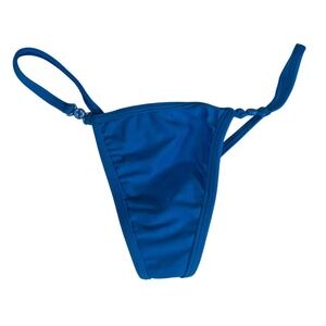Latin Angel VTG Blue Dancewear Clubwear Brazilian G-String‎ Thong Size M NEW